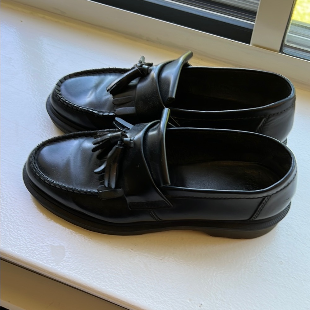 Dr. Martens Black Leather Slip-On Loafers